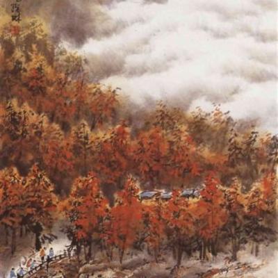 W008 Autumn At Wuchai Pond 60x30cm 2003